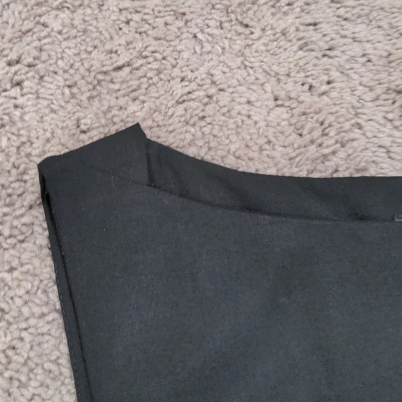 Theory black Wool blend elastic ruched waistband hidden pocket Ivon Dress Sz 2 - Picture 10 of 12